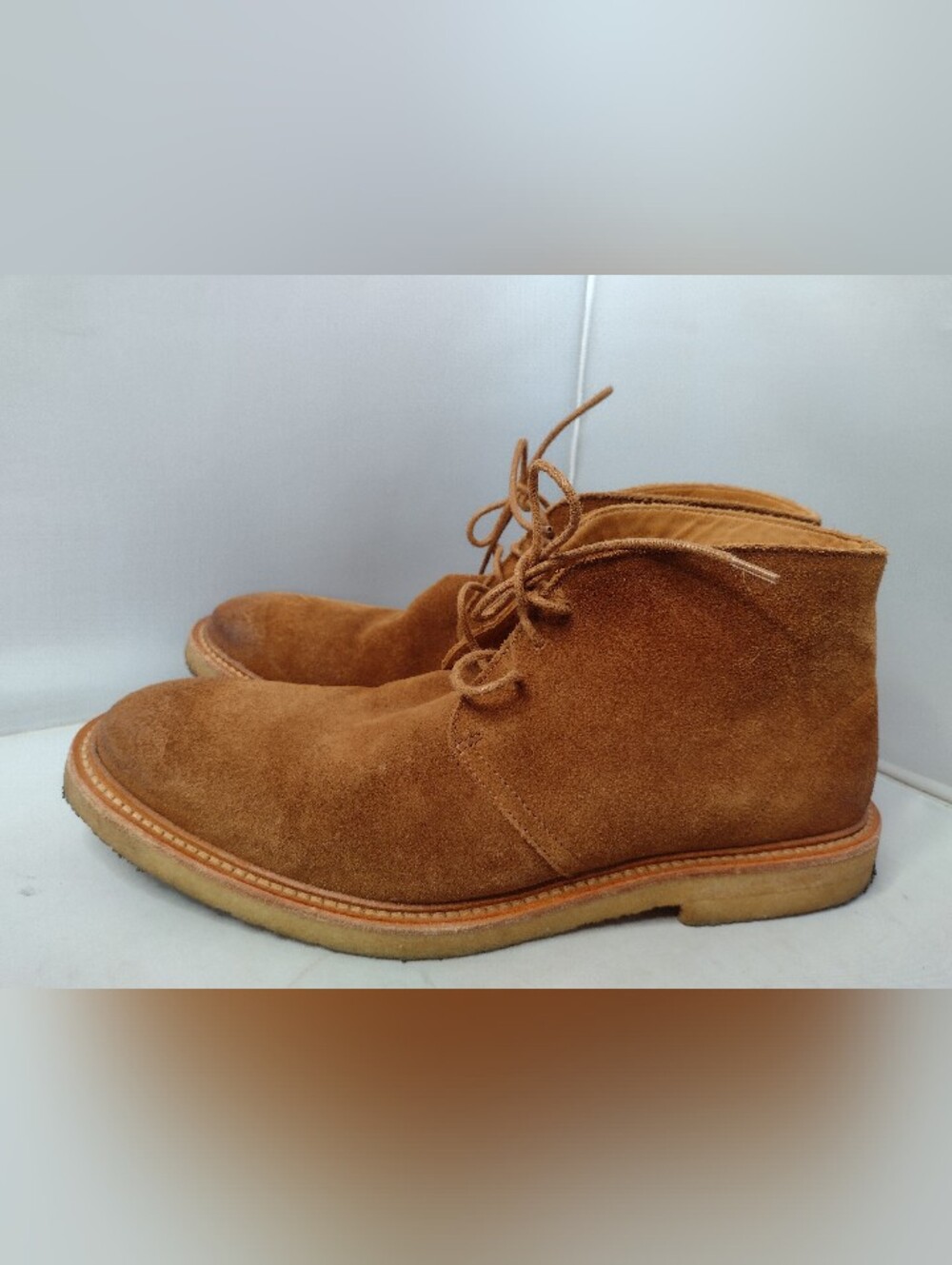Banana Republic Suede Crepe Chukka Boot Men's Size 8 41 Tan Leather Lace N